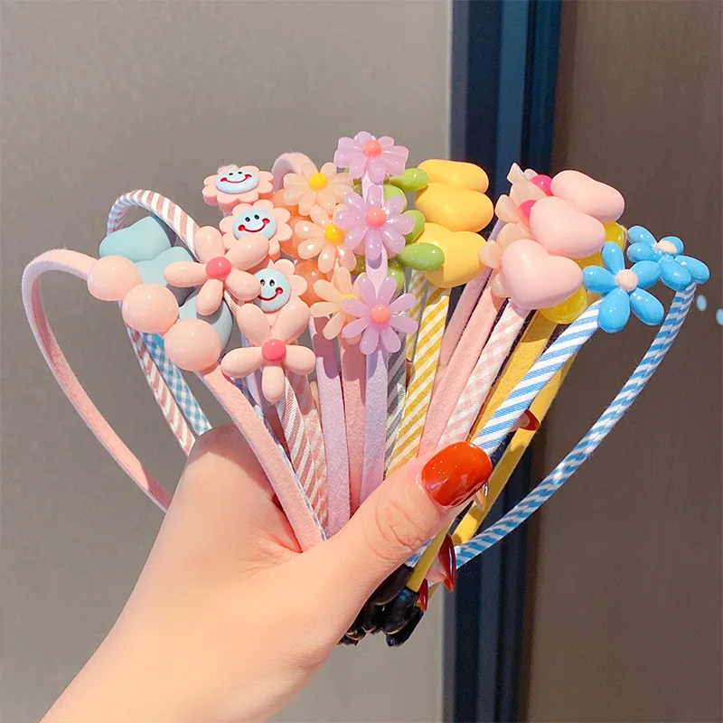 Cute Cartoon Flower Heart Headbands Fashion Thin Striped Hairbands for Children Kids Handmade Bezel Hair Hoops Hair Accessories
Cute Cartoon Flower Heart Headbands Fashion Thin Striped Hairbands for Children Kids Handmade Bezel Hair Hoops Hair Accessories