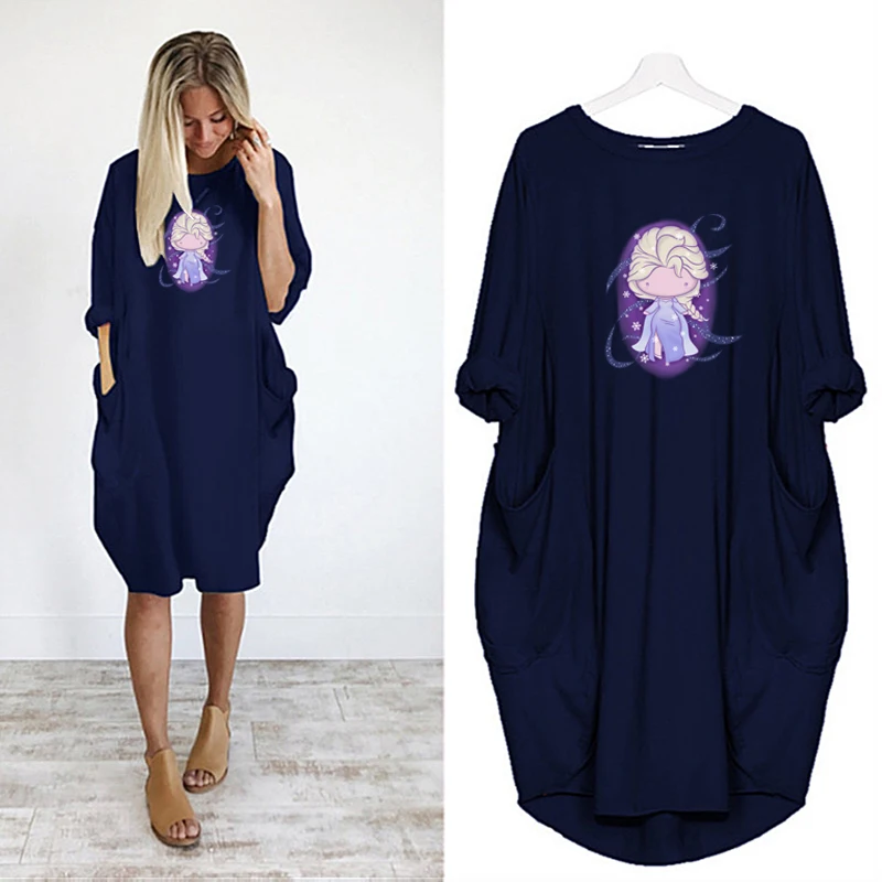 Disney Frozen Loose Dress Casual Long Sleeve Midi Dresses for Women Fall 2022 Print Beach Robes Pocket Party Vestidos Streetwear
Disney Frozen Loose Dress Casual Long Sleeve Midi Dresses for Women Fall 2022 Print Beach Robes Pocket Party Vestidos Streetwear