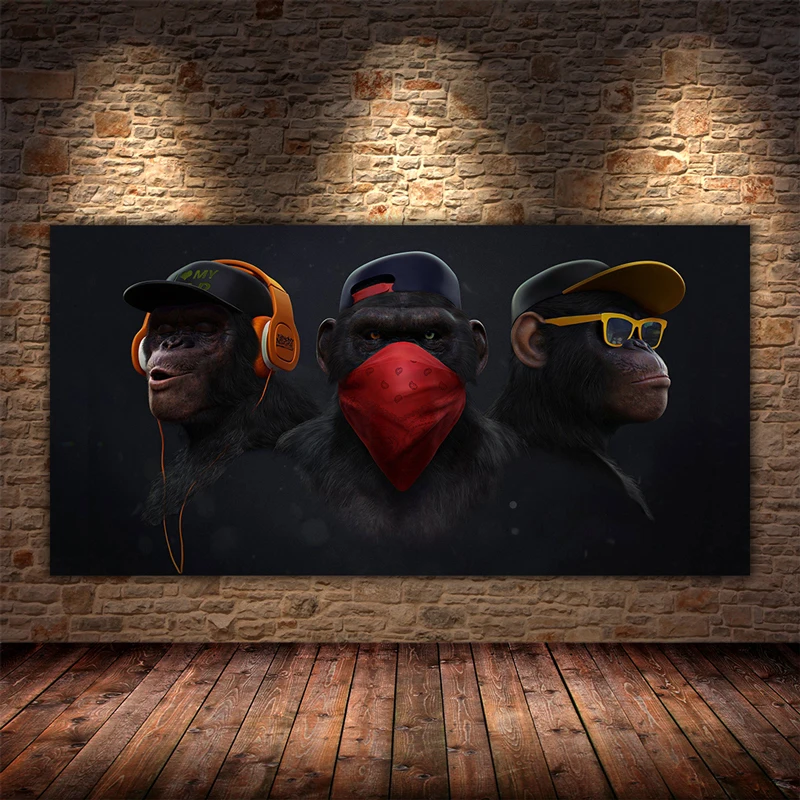 Fashion DJ Monkey Canvas Paintings Animals Wall Art Posters and Prints Orangutan Listening Music Pictures for Living Room Decor
Fashion DJ Monkey Canvas Paintings Animals Wall Art Posters and Prints Orangutan Listening Music Pictures for Living Room Decor