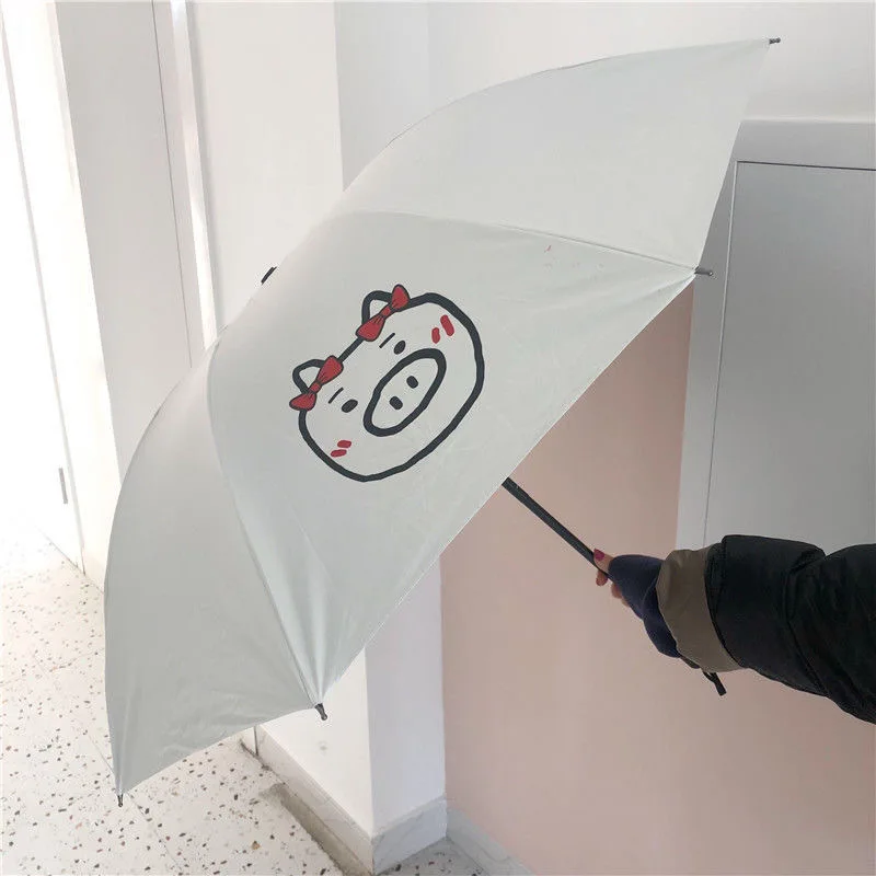 Cartoon Lovely Girl Heart Umbrella Vinyl Pig Design Sunscreen Parasol Three Fold Folding Sun And Rain Dual-use Couples Umbrella
Cartoon Lovely Girl Heart Umbrella Vinyl Pig Design Sunscreen Parasol Three Fold Folding Sun And Rain Dual-use Couples Umbrella