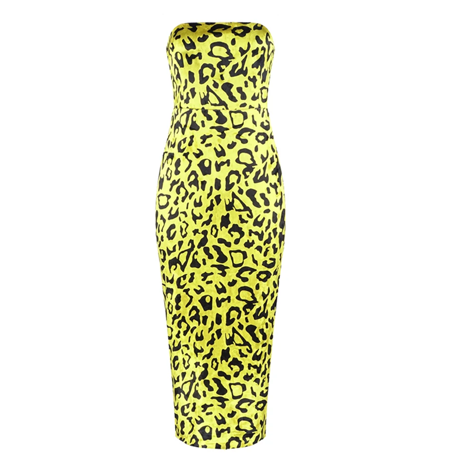 Ailigou 2021 Summer New Sexy Strapless Sleeveless Dress Female Leopard Slit Celebrity Party Dress Vestidos
Ailigou 2021 Summer New Sexy Strapless Sleeveless Dress Female Leopard Slit Celebrity Party Dress Vestidos