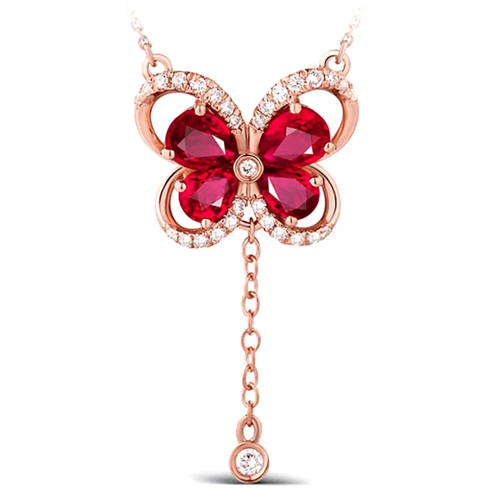 ROSE GOLD COLOR CHOKER RUBY GEMSTONES AAA ZIRCON DIAMONDS PENDANT NECKLACES FOR WOMEN BUTTERFLY LUXURY JEWELRY BIJOUX PARTY GIFT 
ROSE GOLD COLOR CHOKER RUBY GEMSTONES AAA ZIRCON DIAMONDS PENDANT NECKLACES FOR WOMEN BUTTERFLY LUXURY JEWELRY BIJOUX PARTY GIFT