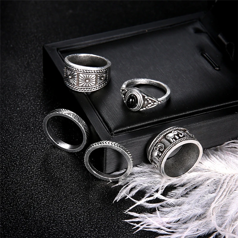 Punk Ring For Women Girls Fashion 5 Pcs/set Elephant Rings Set Gift 2021 Female Jewelry Party
Punk Ring For Women Girls Fashion 5 Pcs/set Elephant Rings Set Gift 2021 Female Jewelry Party
