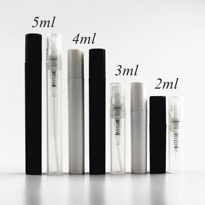 100pcs/lot 2ml 3ml 4ml 5ml Small Plastic Perfume Spray Bottle White/Black/Clear Sample Mist Sprayer Atomizer Pump Perfume Bottle
100pcs/lot 2ml 3ml 4ml 5ml Small Plastic Perfume Spray Bottle White/Black/Clear Sample Mist Sprayer Atomizer Pump Perfume Bottle