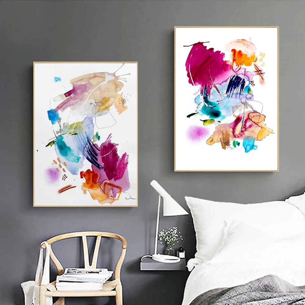 Unframed Modern colorful Abstract water color print canvas painting poster wall art for living room home decor wall painting
Unframed Modern colorful Abstract water color print canvas painting poster wall art for living room home decor wall painting