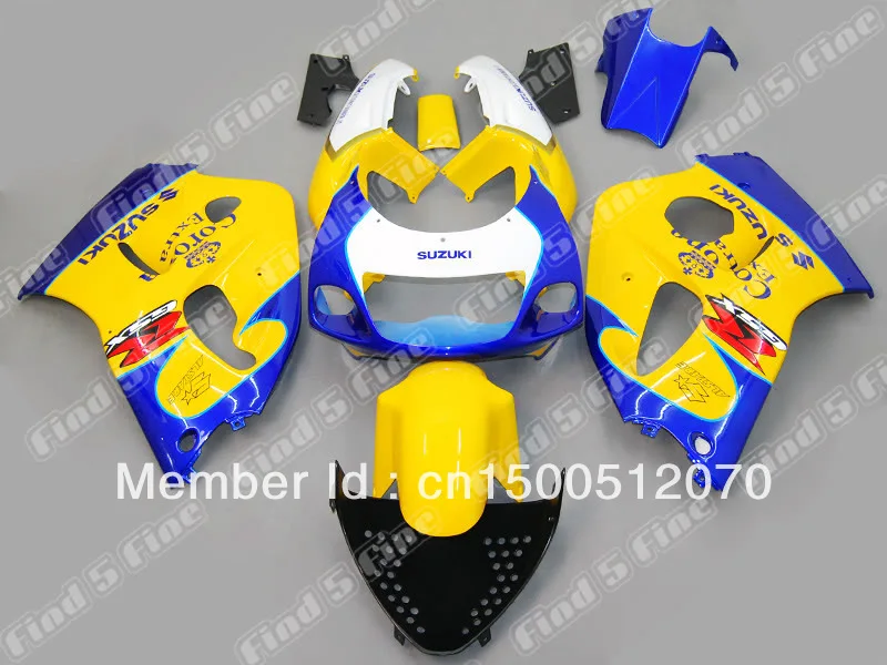 yellow blue white for GSXR600 GSXR750 96 97 98 99 00 GSX-R600 GSX-R750 96-00 GSXR 600 750 1996 1997 1998 1999 2000 fairing kit
yellow blue white for GSXR600 GSXR750 96 97 98 99 00 GSX-R600 GSX-R750 96-00 GSXR 600 750 1996 1997 1998 1999 2000 fairing kit