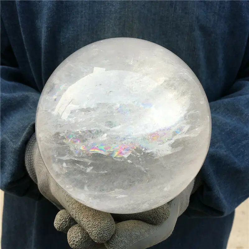 Natural white crystal quartz crystal ball mineral gift Wood based Reiki healing home decor
Natural white crystal quartz crystal ball mineral gift Wood based Reiki healing home decor