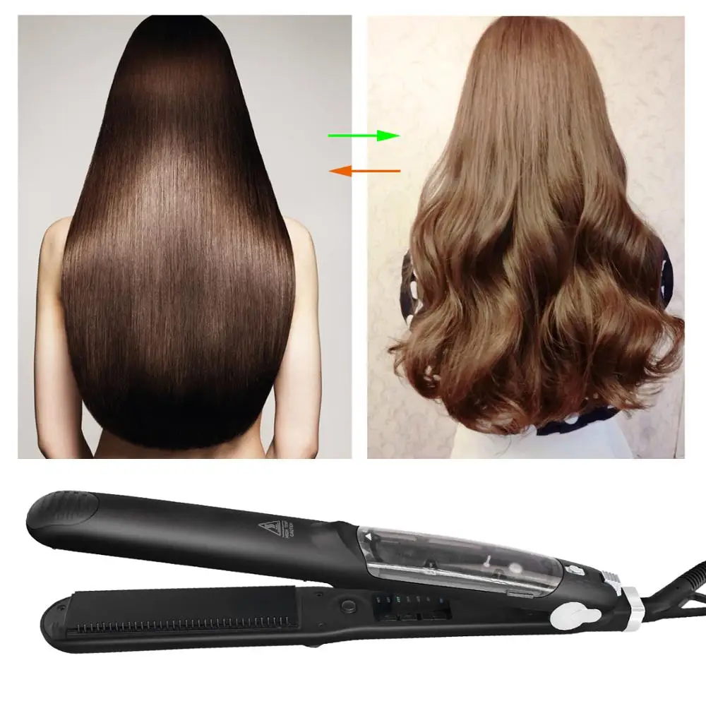 Steam Hair Straightener Ceramic Vapor Flat Iron Steam Hair Straightening Iron Curler Professional Curling Iron Styling Tool
Steam Hair Straightener Ceramic Vapor Flat Iron Steam Hair Straightening Iron Curler Professional Curling Iron Styling Tool
