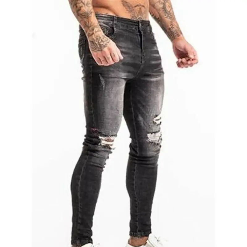 Men's Ripped Long Pants Distressed Denim Jeans Slim Work Casual Trousers Black Grey Skinny Jeans Men
Men's Ripped Long Pants Distressed Denim Jeans Slim Work Casual Trousers Black Grey Skinny Jeans Men
