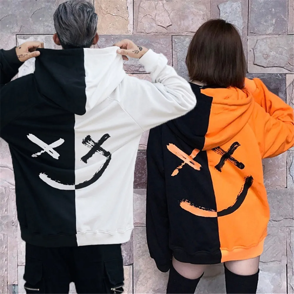 Happy Smiling Face Women Mens Hoodies Print Patchwork Couple Hoodies Long Sleeve Streetwear Hooded Pullover Jumper Sweatshirts
Happy Smiling Face Women Mens Hoodies Print Patchwork Couple Hoodies Long Sleeve Streetwear Hooded Pullover Jumper Sweatshirts