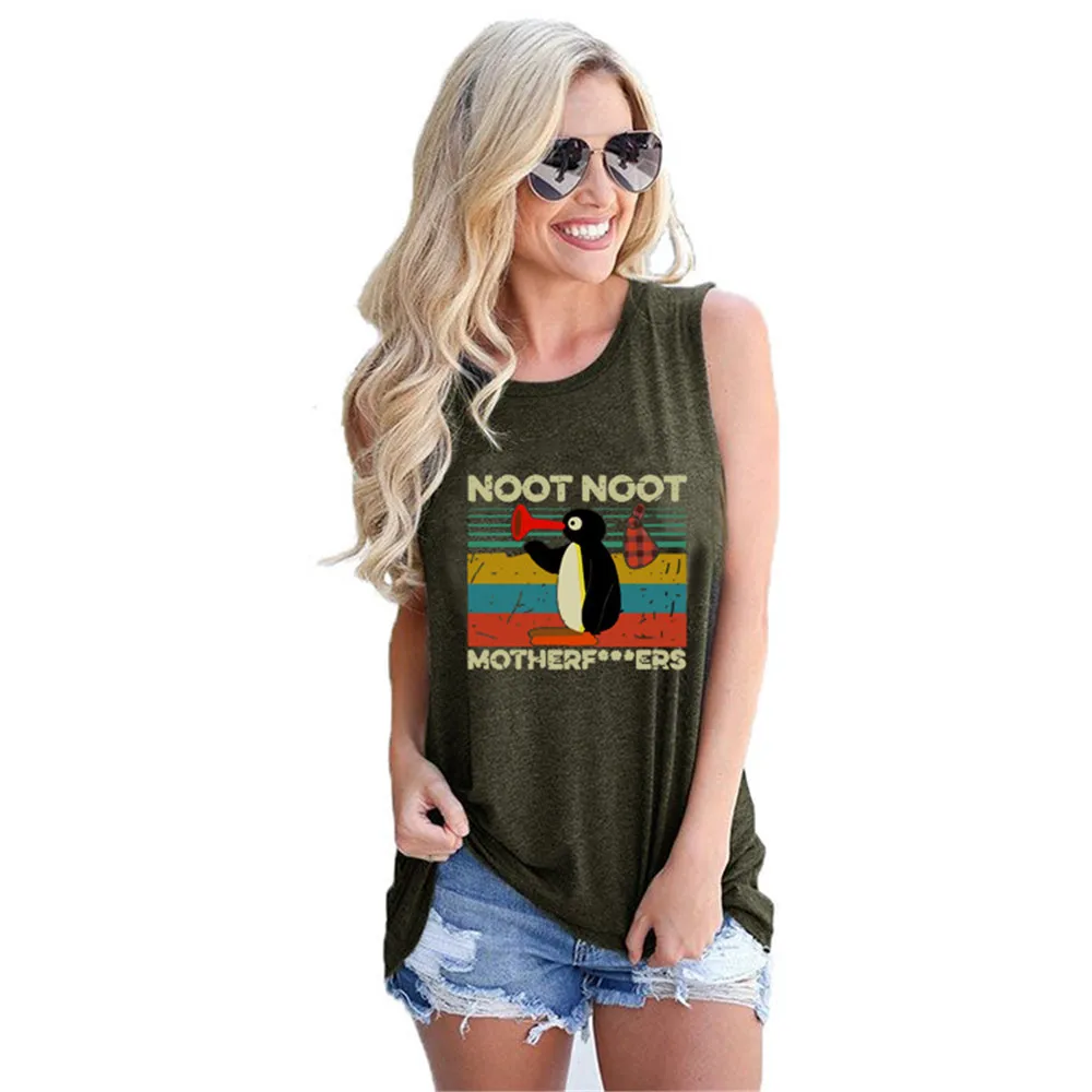NOOT NOOT MOTHERF...ERS Letter Print Women's Tank Tops Cute Penguin Graphic Summer 2021 Vintage Clothes Female Fashion Vests
NOOT NOOT MOTHERF...ERS Letter Print Women's Tank Tops Cute Penguin Graphic Summer 2021 Vintage Clothes Female Fashion Vests