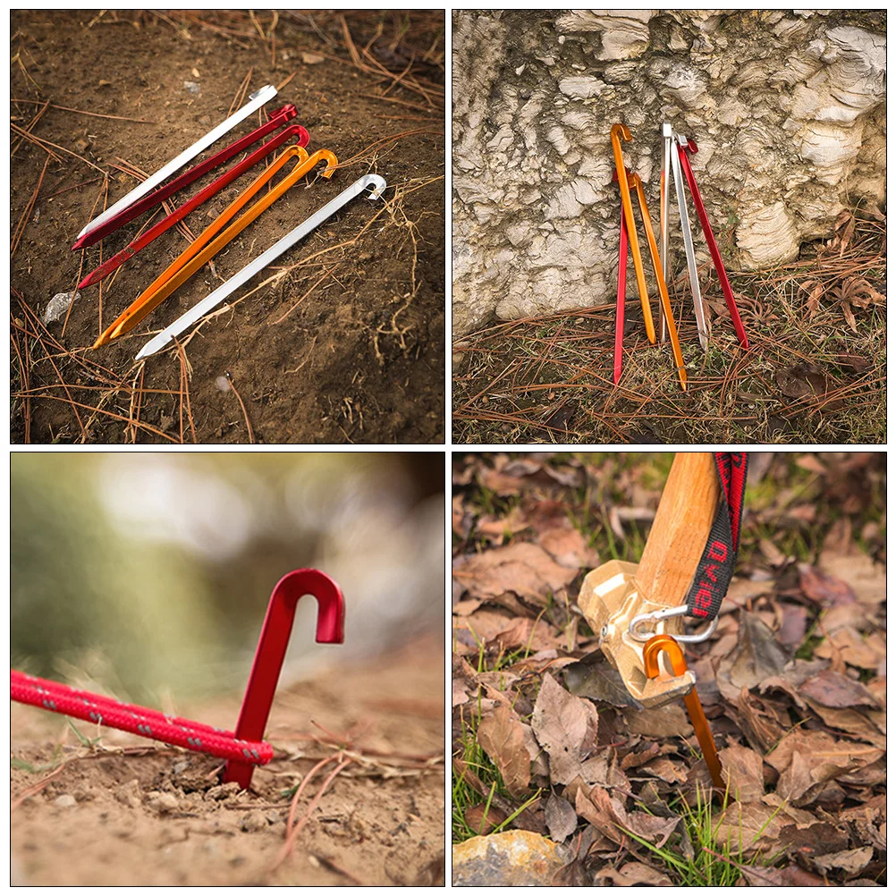 9pcs Aluminium Alloy Tent Peg Camping Hiking Climbing Ultralight Tent Nail Stake
9pcs Aluminium Alloy Tent Peg Camping Hiking Climbing Ultralight Tent Nail Stake