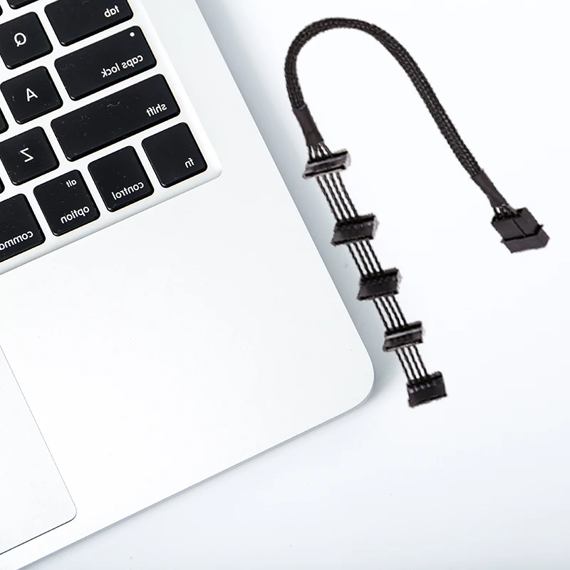 Переходник для жесткого диска компьютера 4 контакта IDE Molex 1 на 5 Распределитель SATA