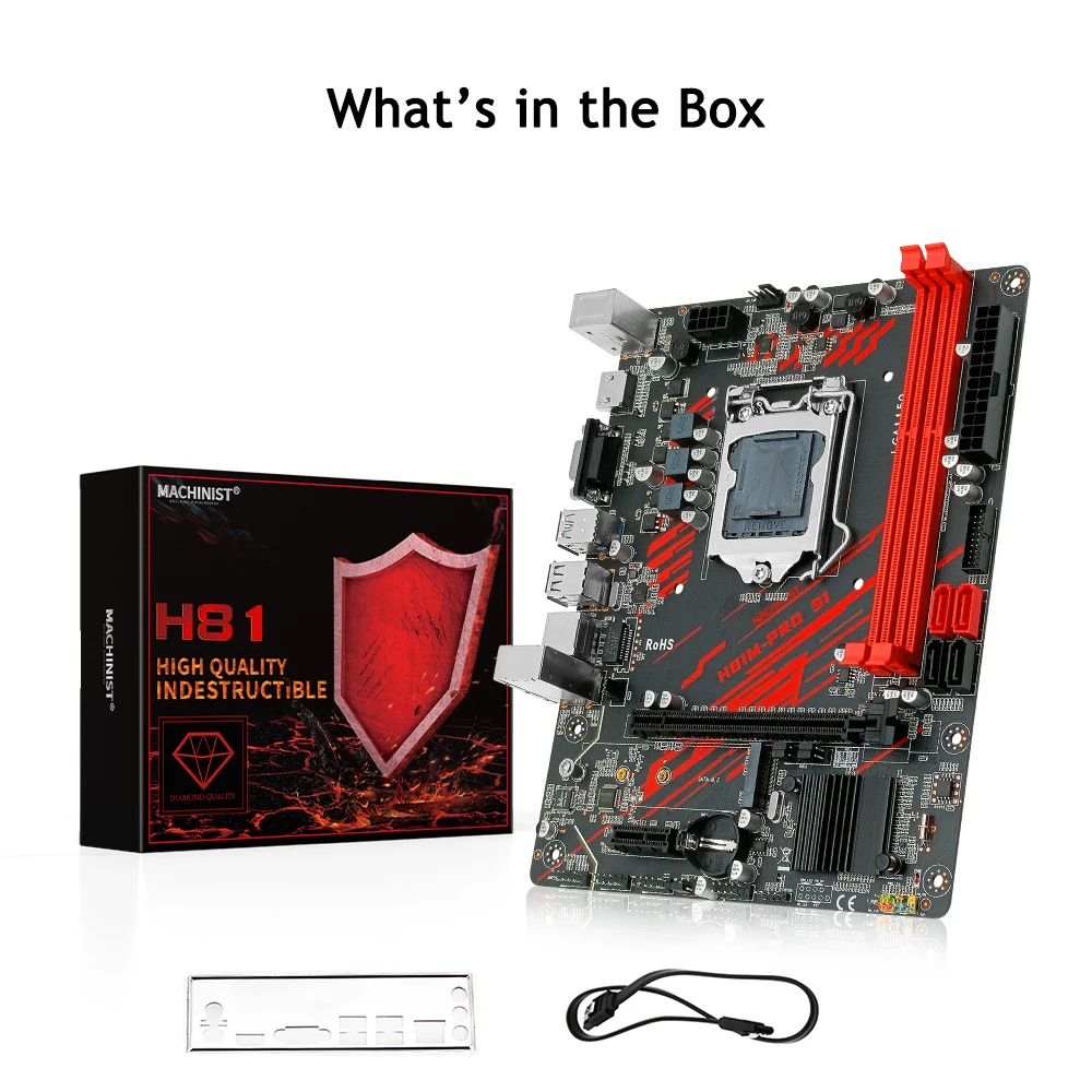 Machinist H81 Motherboard Support LGA 1150 CPU i3 i5 i7/Xeon E3 V3 Processor DDR3 RAM NGFF M.2 Slot VGA H81M-PRO S1 Mainboard
Machinist H81 Motherboard Support LGA 1150 CPU i3 i5 i7/Xeon E3 V3 Processor DDR3 RAM NGFF M.2 Slot VGA H81M-PRO S1 Mainboard