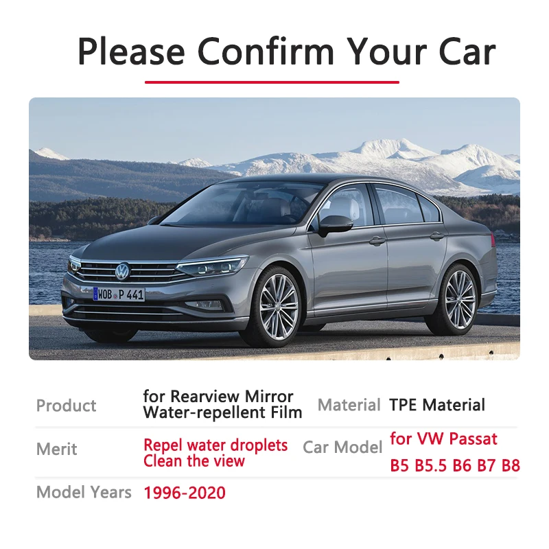 Full Cover Anti Fog Rainproof Film Rearview for VW Volkswagen Passat B5 B5.5 B6 B7 B8 CC 1996~2020 Car Sticker Films Accessories
Full Cover Anti Fog Rainproof Film Rearview for VW Volkswagen Passat B5 B5.5 B6 B7 B8 CC 1996~2020 Car Sticker Films Accessories