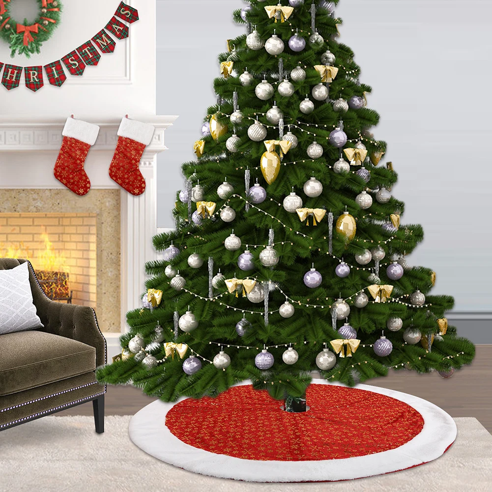 122CM Red Christmas Tree Skirt Xmas Decoration Tree Skirt Carpet New Year Decorations Ornaments Festive Party Supplies
122CM Red Christmas Tree Skirt Xmas Decoration Tree Skirt Carpet New Year Decorations Ornaments Festive Party Supplies