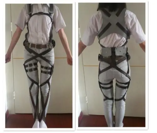 Аниме Cos косплей атака на Титанов Shingeki no Kyojin Recon Corps Harness belt hookshot костюм Хэллоуин