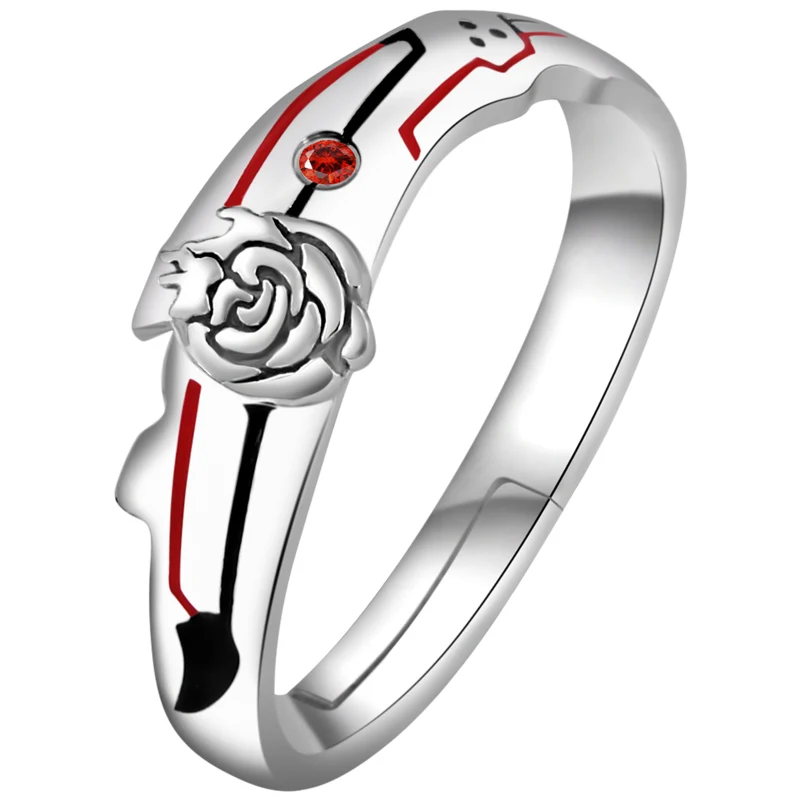 Anime Volume 2 Ruby Rose Ring 925 Sterling Silver Finger Ring Adjustable Jewelry Fashion Cosplay Xmas Gift
Anime Volume 2 Ruby Rose Ring 925 Sterling Silver Finger Ring Adjustable Jewelry Fashion Cosplay Xmas Gift