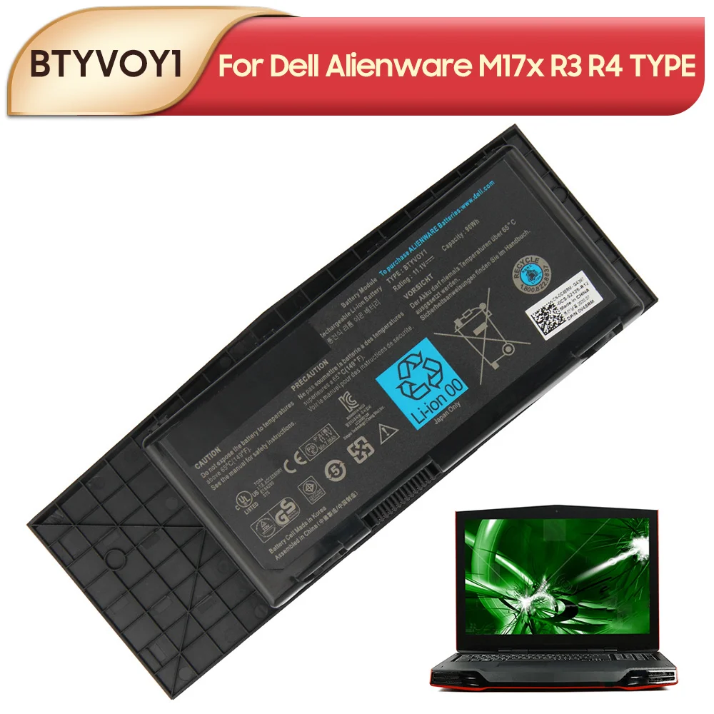 Original Replacement Laptop Battery BTYVOY1 For Dell Alienware M17x R3 R4 TYPE 90Wh
Original Replacement Laptop Battery BTYVOY1 For Dell Alienware M17x R3 R4 TYPE 90Wh