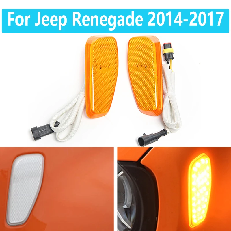 For Jeep Renegade 2014 2015 2016 2017 2 pcs Repeater Reflection Warning Front LED Side Marker fender Lights Turn Signal LED Lamp
For Jeep Renegade 2014 2015 2016 2017 2 pcs Repeater Reflection Warning Front LED Side Marker fender Lights Turn Signal LED Lamp