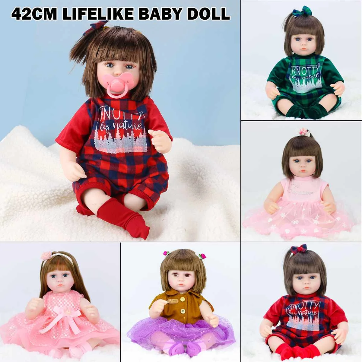 Newborn Baby Dolls 42CM Full Body Silicone Baby Dolls Toys For Girls Sleeping Accompany Doll Birthday Christmas Present 
Newborn Baby Dolls 42CM Full Body Silicone Baby Dolls Toys For Girls Sleeping Accompany Doll Birthday Christmas Present