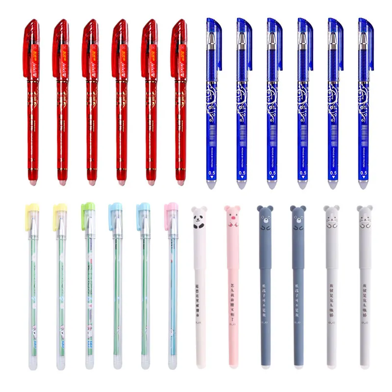 Gel Erasable Ballpoint Pen Writing Gel 0.38mm Erasables Ball Point Kawaii Pens Rod Multi Color Ink Refills School Stationery
Gel Erasable Ballpoint Pen Writing Gel 0.38mm Erasables Ball Point Kawaii Pens Rod Multi Color Ink Refills School Stationery