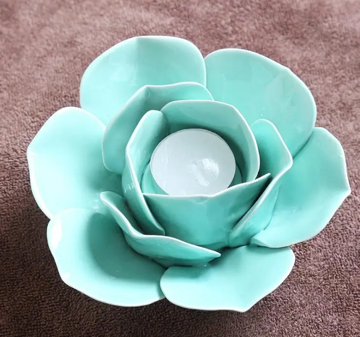 Ceramic Lotus Flower Tealight Holder Handmade Flower Shape Candle Holder for Wedding Home Pink White Yellow Blue Cyan Red SN2976
Ceramic Lotus Flower Tealight Holder Handmade Flower Shape Candle Holder for Wedding Home Pink White Yellow Blue Cyan Red SN2976
