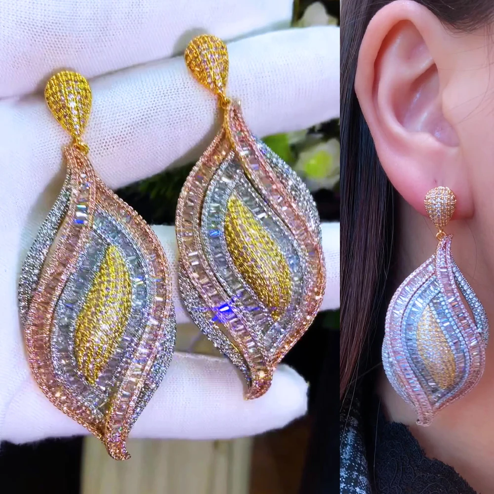 Missvikki Luxury Vintage Big Dangle Earrings For Women Wedding Cubic Zirconia CZ Crystal Sparkling Naija Dance Party Jewelry
Missvikki Luxury Vintage Big Dangle Earrings For Women Wedding Cubic Zirconia CZ Crystal Sparkling Naija Dance Party Jewelry