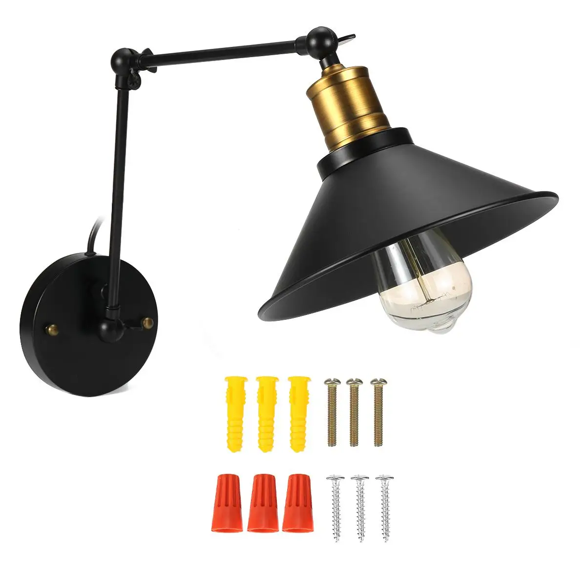 Retro Wall Lamp Black Iron Lampshade E27 Industry American Indoor Lighting For Living Room Vintage Wall Lights Loft
Retro Wall Lamp Black Iron Lampshade E27 Industry American Indoor Lighting For Living Room Vintage Wall Lights Loft