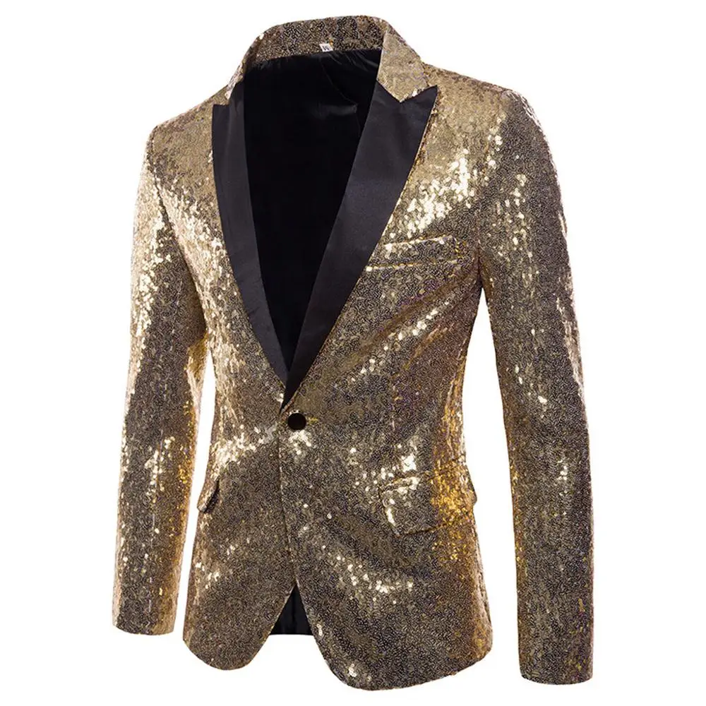 Sequin Glitter Blazer Terno masculino Nightclub Prom Suit Jacket Blazers Mens DJ Stage Clothes for Singers Costume Homme
Sequin Glitter Blazer Terno masculino Nightclub Prom Suit Jacket Blazers Mens DJ Stage Clothes for Singers Costume Homme