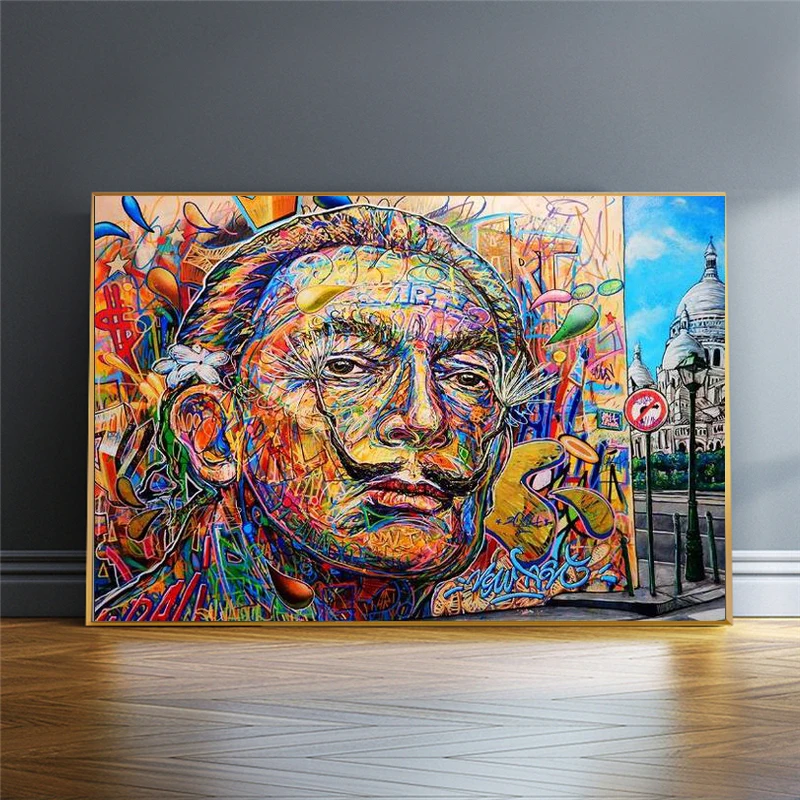 Abstract Salvador Dali Graffiti Art Canvas Paintings on The Wall Art Posters and Prints Street Art Canvas Pictures Home Decor
Abstract Salvador Dali Graffiti Art Canvas Paintings on The Wall Art Posters and Prints Street Art Canvas Pictures Home Decor