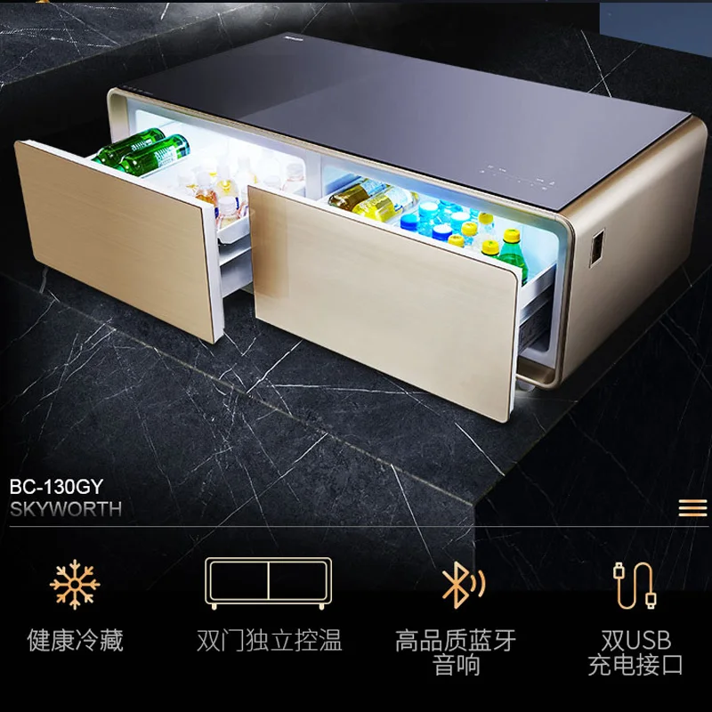 Smart Coffee Table with Refrigerator blutooth speaker and USB port built in
Smart Coffee Table with Refrigerator blutooth speaker and USB port built in
