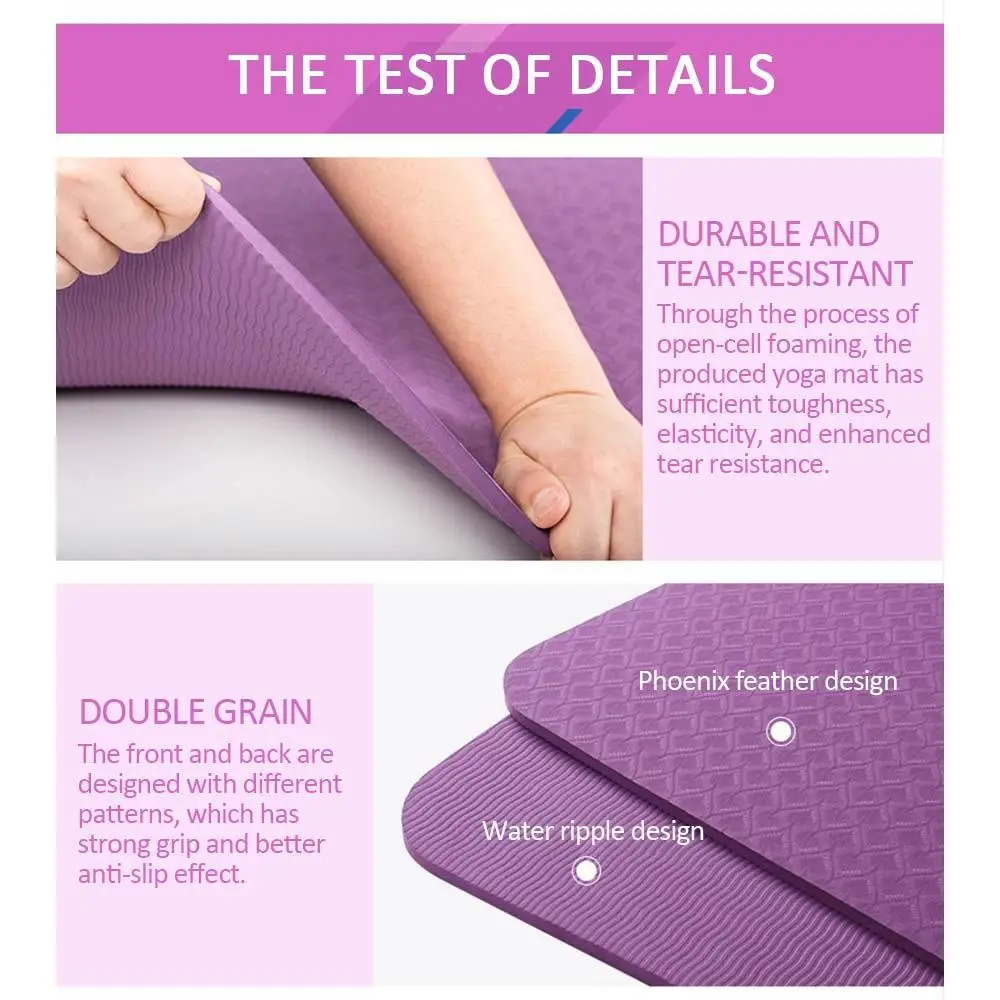 Body Line Elasticity Non-Slip Mat Yoga Mat Aerobics TPE 183 * 61 * 0.6cm Home Outdoor Fitness Mat Beginner Universal
Body Line Elasticity Non-Slip Mat Yoga Mat Aerobics TPE 183 * 61 * 0.6cm Home Outdoor Fitness Mat Beginner Universal