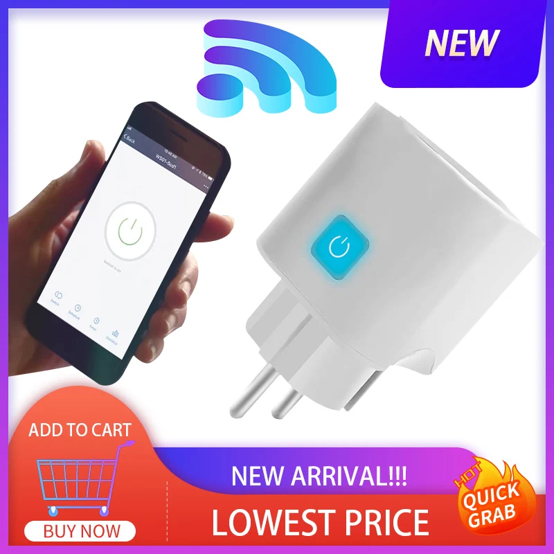 Electrical Smart Plug EU 10A Remote Control Wifi Socket Power Monitor Work Tuya APP Google Home Accessories Alexa Smart Home
Electrical Smart Plug EU 10A Remote Control Wifi Socket Power Monitor Work Tuya APP Google Home Accessories Alexa Smart Home