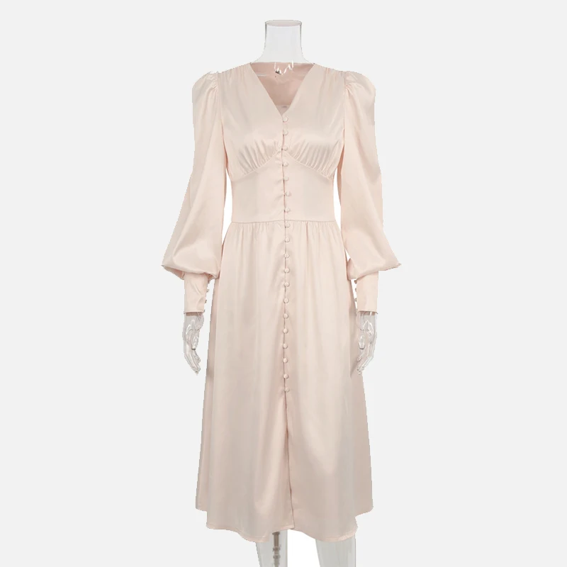 A-Line High Waist Slim Elegant Dresses Clothes Fashion 2021 Summer Satin Prom Women's Long Dress For Party Lantern Sleeve
A-Line High Waist Slim Elegant Dresses Clothes Fashion 2021 Summer Satin Prom Women's Long Dress For Party Lantern Sleeve