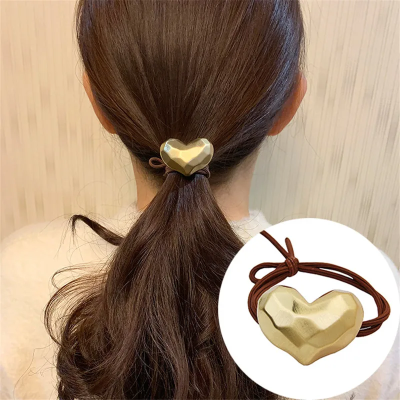 Hair Elastic Ponytail Textured Metal Heart Women Scrunchie Headband Hair Tie
Hair Elastic Ponytail Textured Metal Heart Women Scrunchie Headband Hair Tie
