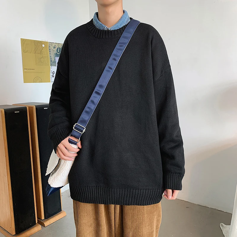 Sweater men loose lazy style korean winter student sweater solid color round neck ins hong kong style sweater
Sweater men loose lazy style korean winter student sweater solid color round neck ins hong kong style sweater