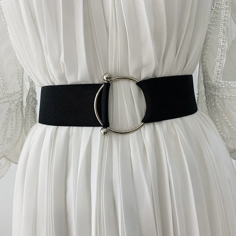 Belts For Women Black Simple Waist Elastic Ladies Band Round Buckle Decoration Coat Sweater Fashion Dress Rice White
Belts For Women Black Simple Waist Elastic Ladies Band Round Buckle Decoration Coat Sweater Fashion Dress Rice White