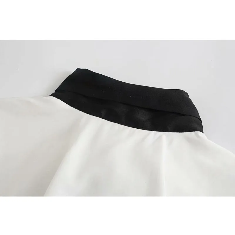 Sweet Contrast Bow Tie Long Sleeves Women's Vintage College Style Loose White Shirt Chic Female Tops
Sweet Contrast Bow Tie Long Sleeves Women's Vintage College Style Loose White Shirt Chic Female Tops
