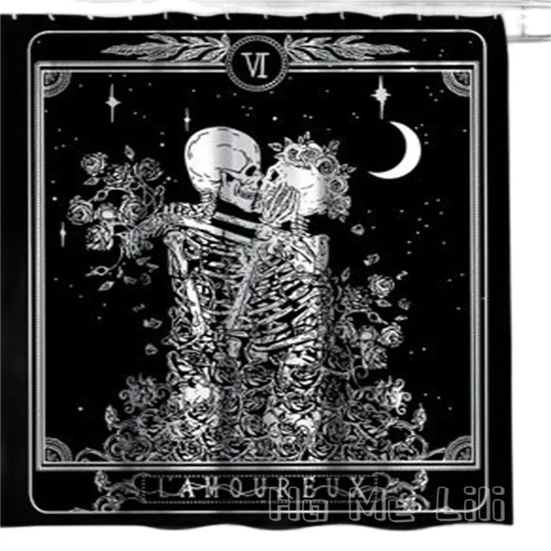 Skeleton Shower Curtain By Ho Me Lili Skull Couple Kiss Black And White Tarot Polyester Bathroom Decoration
Skeleton Shower Curtain By Ho Me Lili Skull Couple Kiss Black And White Tarot Polyester Bathroom Decoration