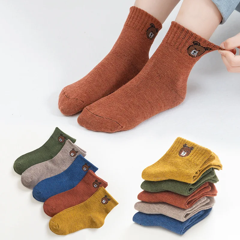 5 Pairs Baby Boys Winter Socks Cartoon Bear Kids Spring Autumn Cotton Breathable Keep Warm Floor Anti-skid Girls Socks
5 Pairs Baby Boys Winter Socks Cartoon Bear Kids Spring Autumn Cotton Breathable Keep Warm Floor Anti-skid Girls Socks