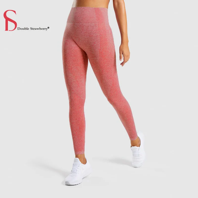 Новинка Бесшовные женские штаны для йоги с высокой талией быстросохнущие бега