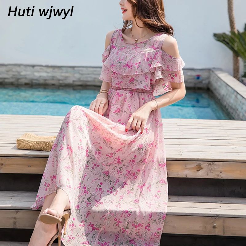 Женское шифоновое платье-макси с открытыми плечами, 9 цветов
Женское шифоновое платье-макси с открытыми плечами, 9 цветов