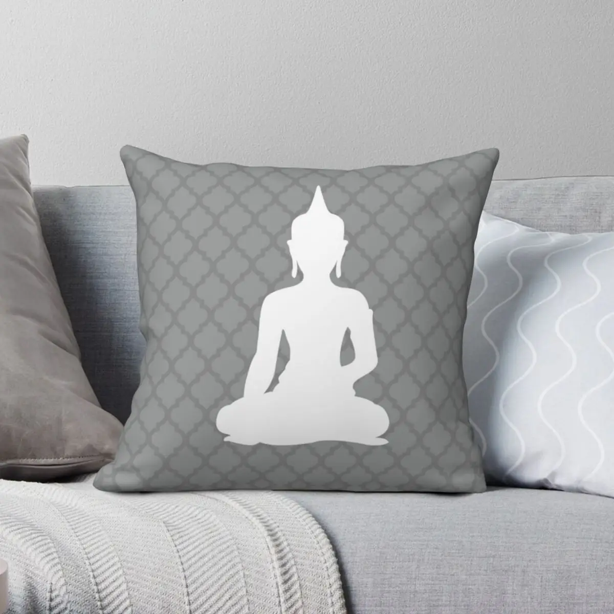 Grey Buddha Square Pillowcase Polyester Linen Velvet Creative Zip Decor Throw Pillow Case Room Cushion Cover
Grey Buddha Square Pillowcase Polyester Linen Velvet Creative Zip Decor Throw Pillow Case Room Cushion Cover