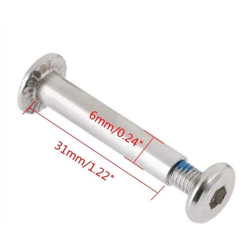 50Pcs 0.24inch/6mm OD Inline Skate Axle Screws Replacement, Shaft Hex Socket Screw Wheel Axles Repair Tool 31mm
50Pcs 0.24inch/6mm OD Inline Skate Axle Screws Replacement, Shaft Hex Socket Screw Wheel Axles Repair Tool 31mm