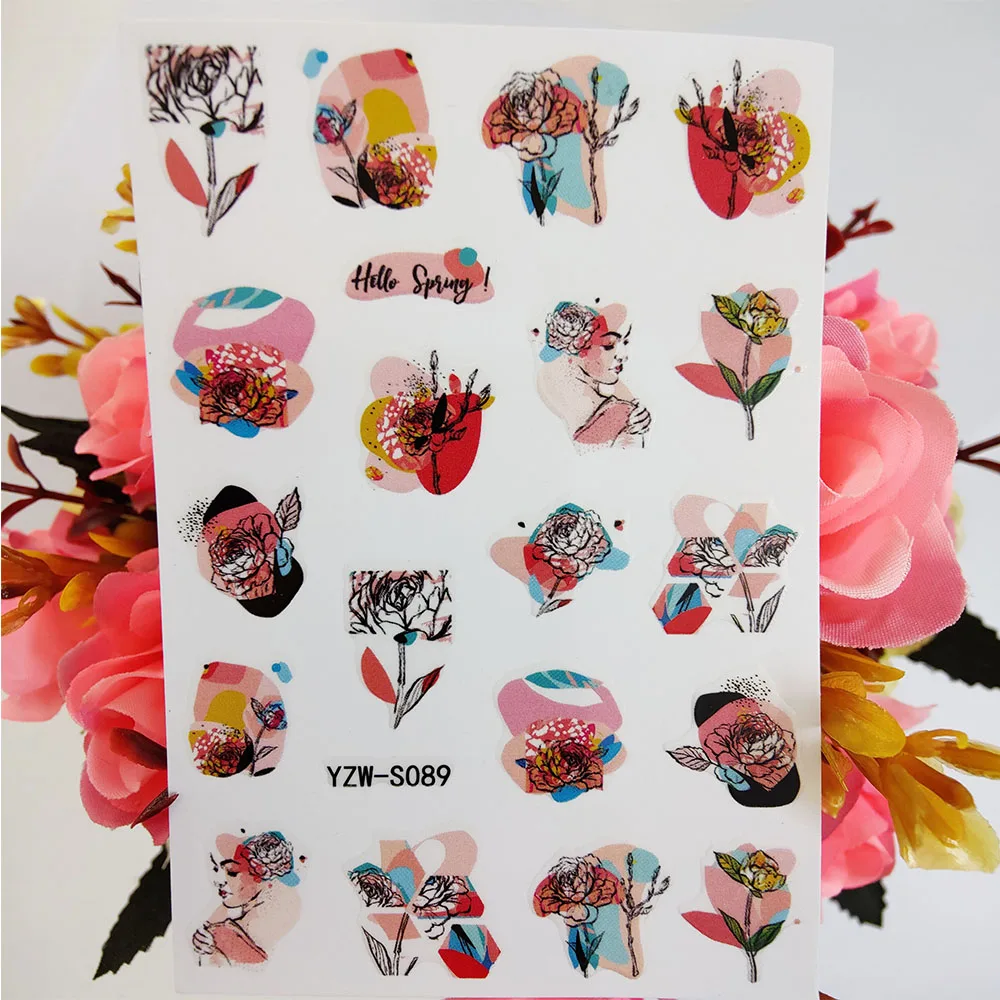 Nail Sticker 3D Watercolor Lines Rose Abstract Flowers Sliders For Nails Art Decoraciones Accesoires Art Stickers on Fingernails
Nail Sticker 3D Watercolor Lines Rose Abstract Flowers Sliders For Nails Art Decoraciones Accesoires Art Stickers on Fingernails
