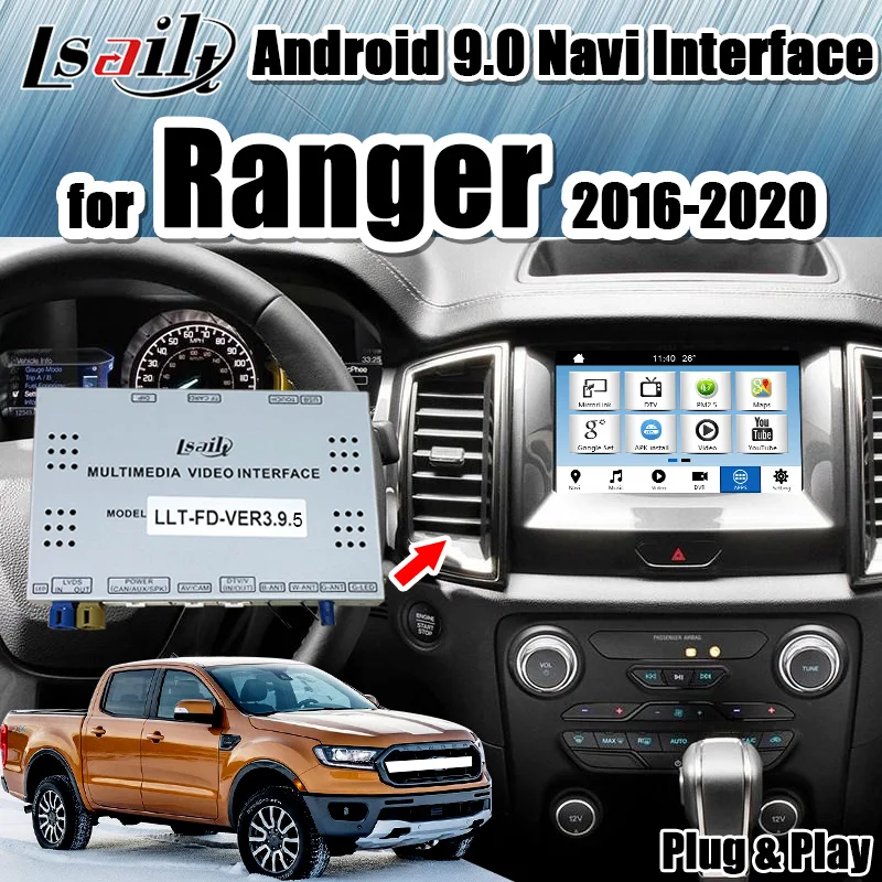 Android 9,0, видеоинтерфейс для Ford Ranger Sync3, встроенный интерфейс carplay от Lsailt
Android 9,0, видеоинтерфейс для Ford Ranger Sync3, встроенный интерфейс carplay от Lsailt
