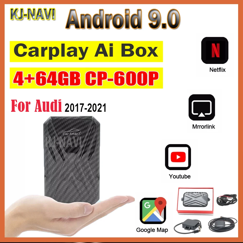 Для Audi 2017-2021 Android 9.0 беспроводной Carplay Ai Box обновление 4 + 64 ГБ Apple Carplay Автомагнитола видео мультимедийный плеер
Для Audi 2017-2021 Android 9.0 беспроводной Carplay Ai Box обновление 4 + 64 ГБ Apple Carplay Автомагнитола видео мультимедийный плеер