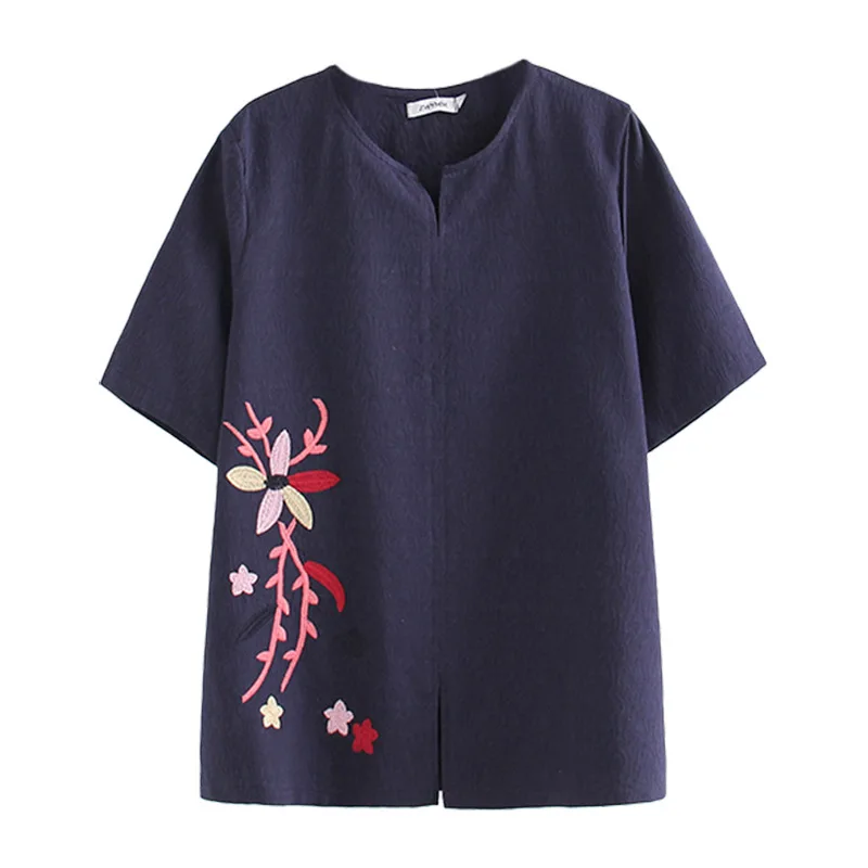 Women T Shirt Plus Size Tees 2021 Summer Chinese Style Clothes Short Sleeve Plus Size Tops Jacquard Embroidery Camiseta Mujer
Women T Shirt Plus Size Tees 2021 Summer Chinese Style Clothes Short Sleeve Plus Size Tops Jacquard Embroidery Camiseta Mujer