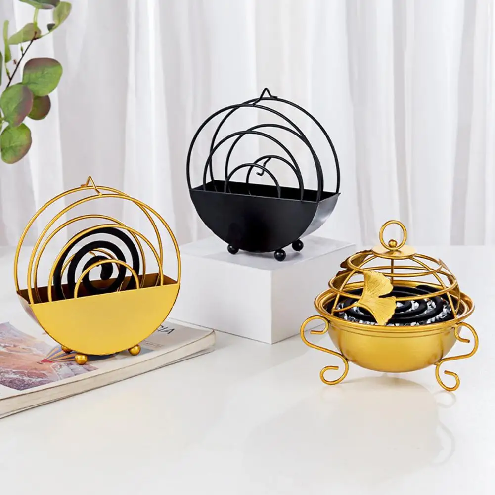 Mosquito Coil Holder Exquisite Nordic Style Anti-fly Ash Incense Burner with Lid for Home Mosquito Coil Stand Golden Insect Mosq 
Mosquito Coil Holder Exquisite Nordic Style Anti-fly Ash Incense Burner with Lid for Home Mosquito Coil Stand Golden Insect Mosq